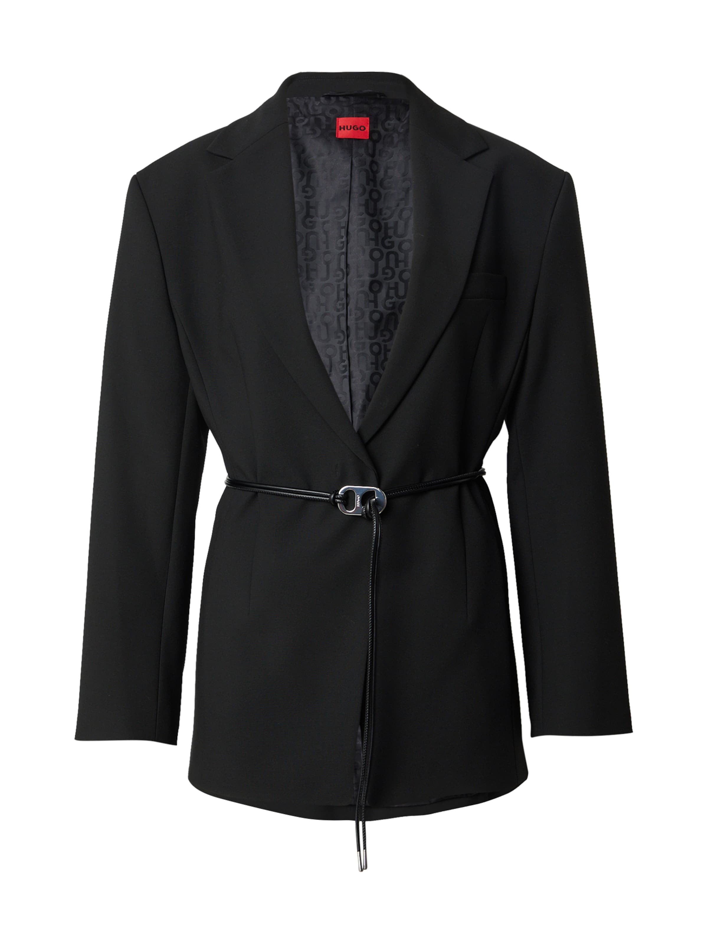 HUGO Блейзър 'Antera' в черно: отпред