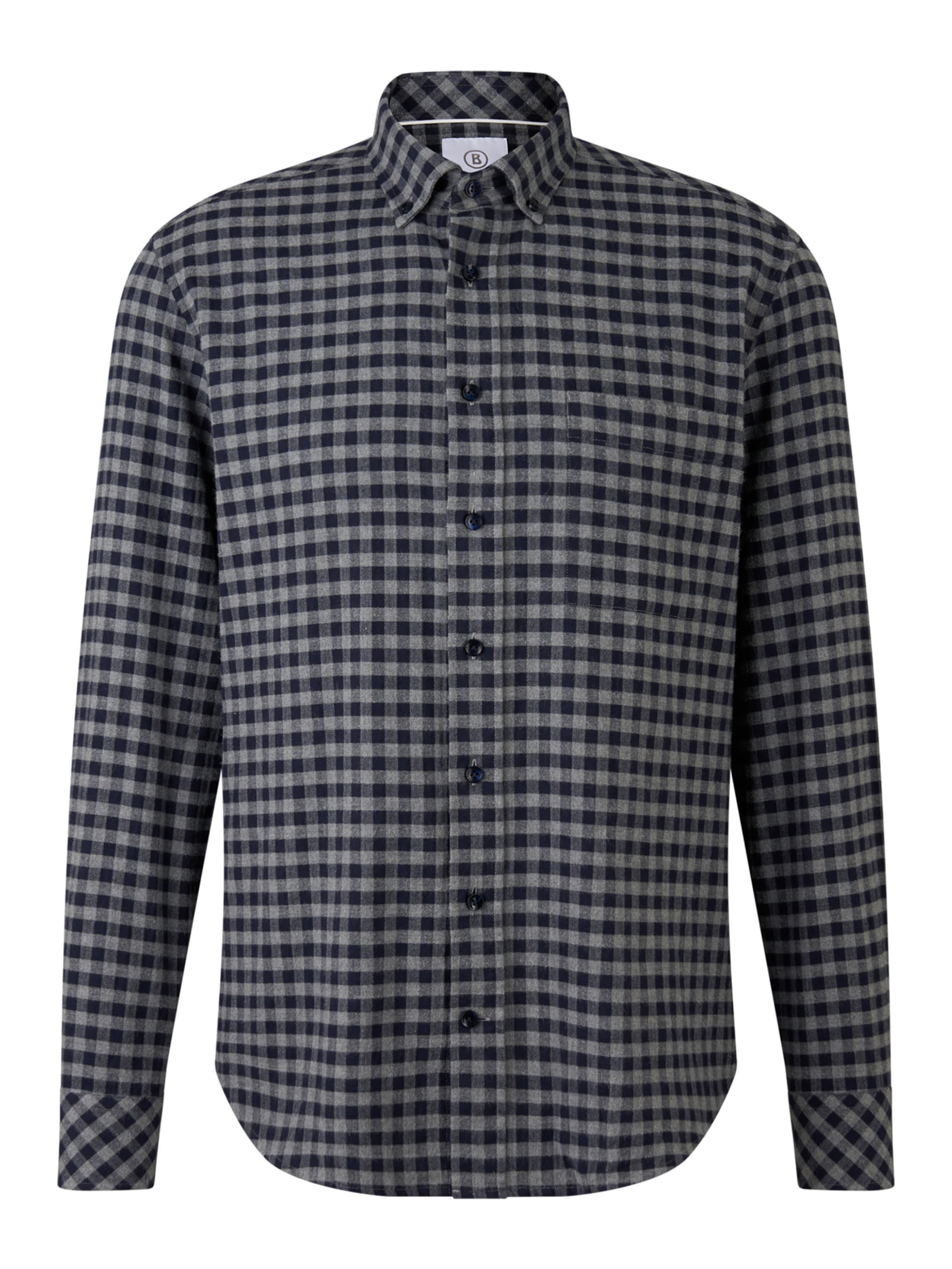 BOGNER Regular fit Button Up Shirt 'Timt' in Blue: front