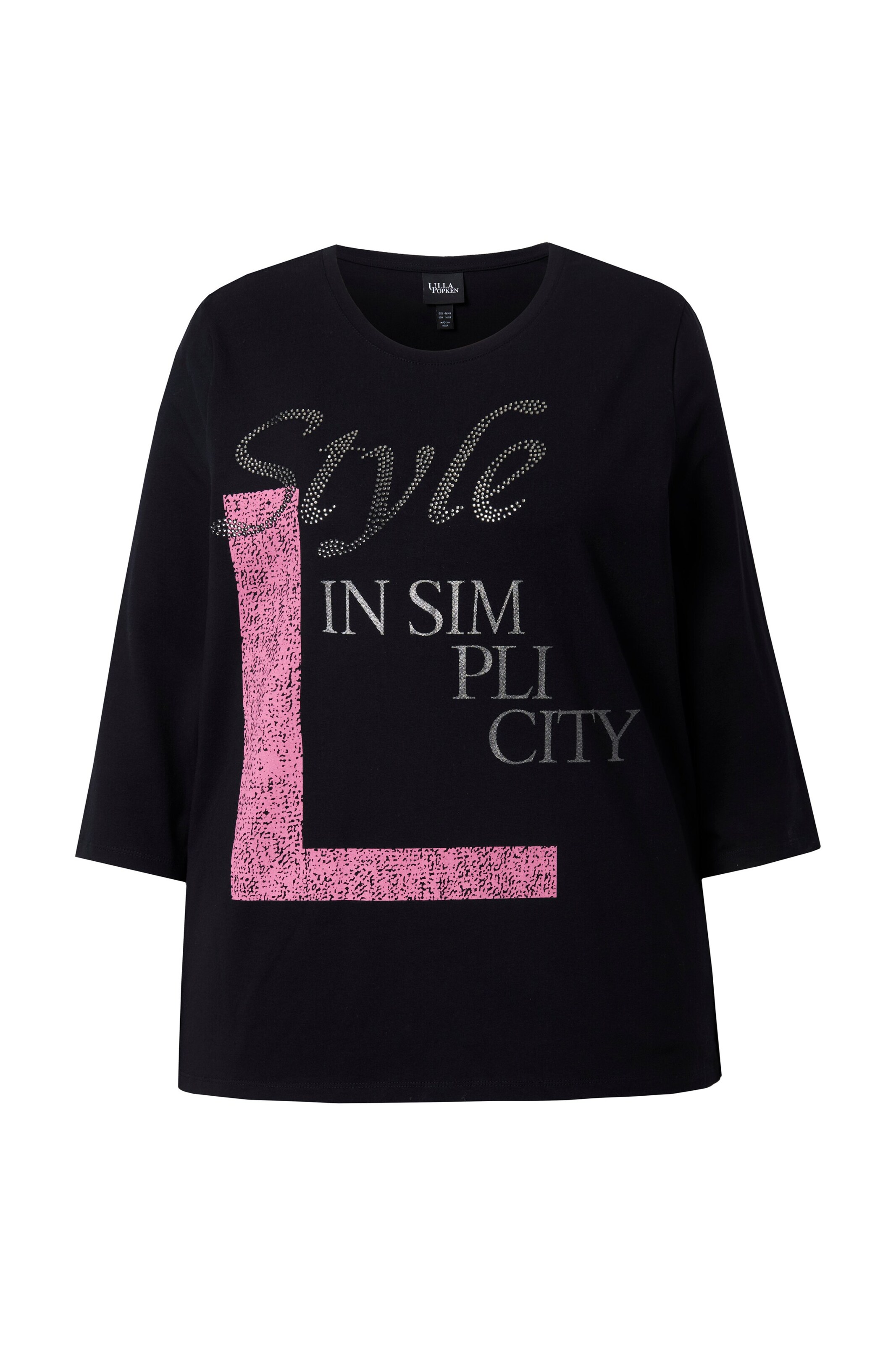 Ulla Popken Shirt in Light pink / Black / Silver, Item view