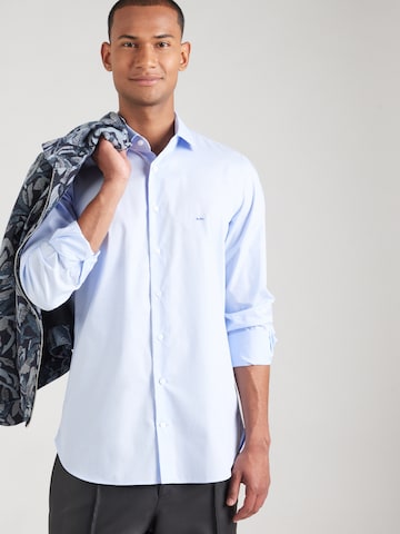 Michael Kors Slim fit Πουκάμισο σε μπλε: μπροστά