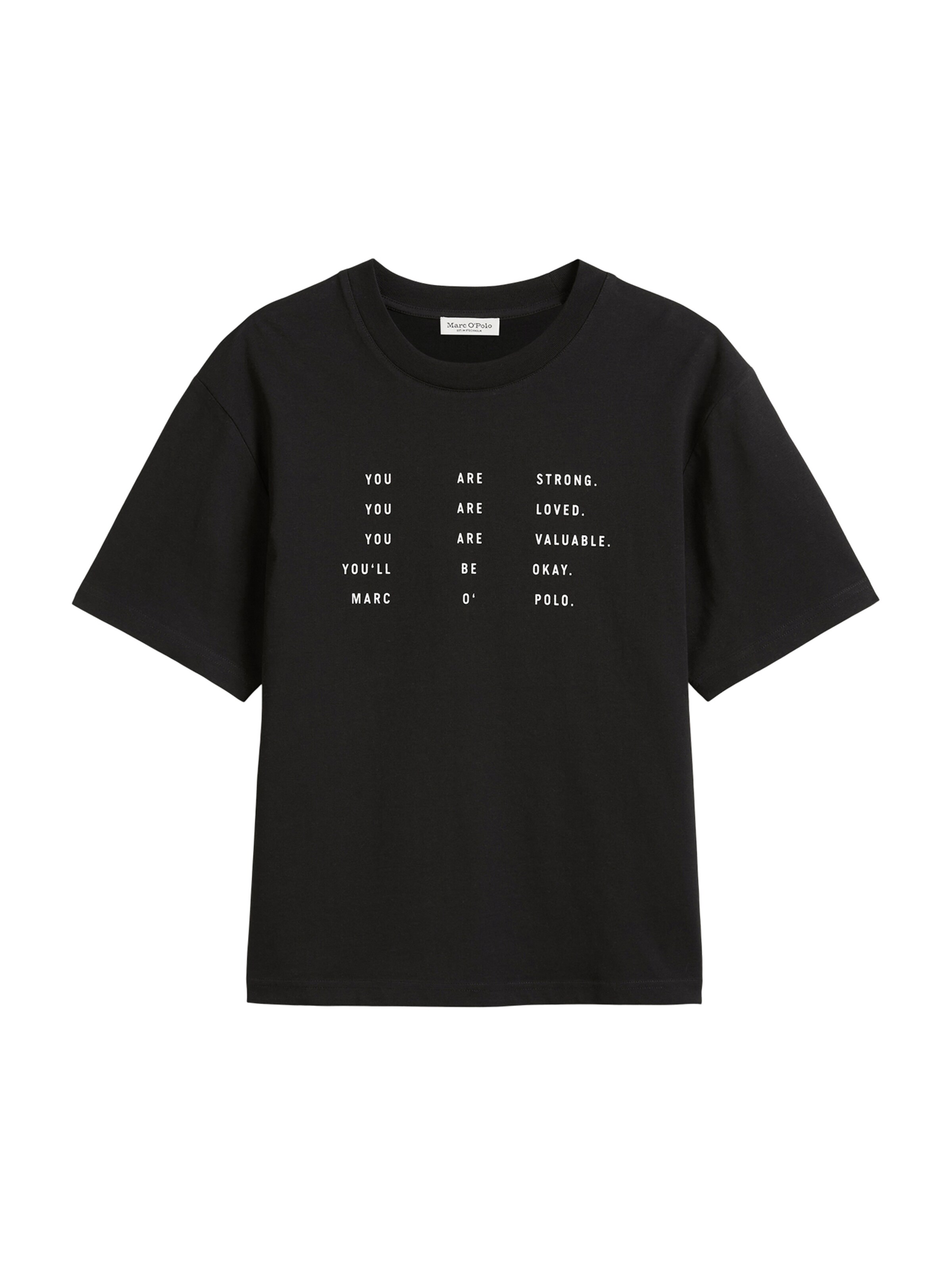 Marc O&#x27;Polo Μπλουζάκι σε μαύρο: μπροστά