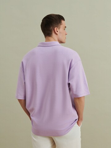 DAN FOX APPAREL Poloshirt 'Justin' in Lila