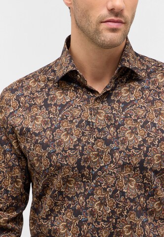 ETERNA Regular fit Button Up Shirt in Brown