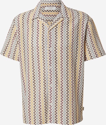 JACK & JONES Button Up Shirt 'JORMONTAUK' in White: front