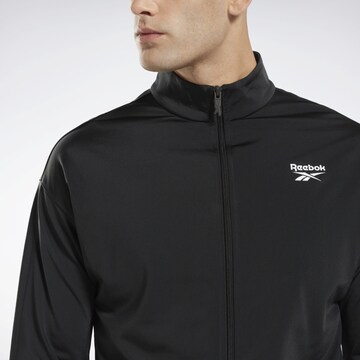 Reebok Sportsweatjacke in Schwarz