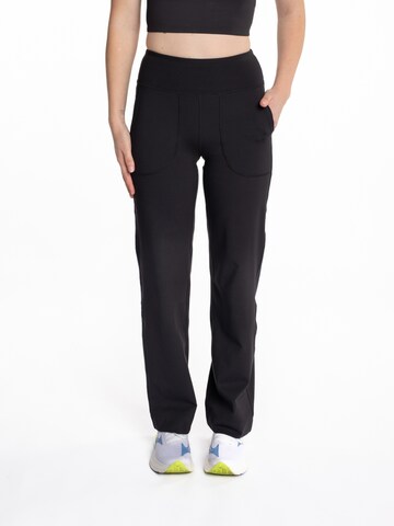 mymotus Wide Leg Sporthose 'Damen Sporthose , myotus® ladies jazzpant YW101'‌ in Schwarz: Vorderseite