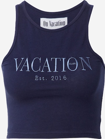 On Vacation Club Top in Blue: front