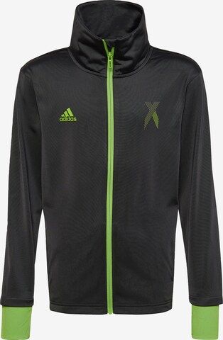 ADIDAS PERFORMANCE Athletic Jacket in Black: front