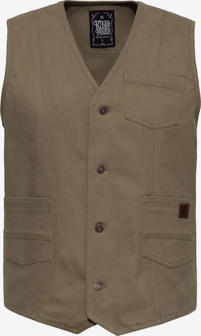 King Kerosin Vest in Green: front