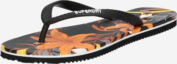 Superdry T-Bar Sandals in Black: front