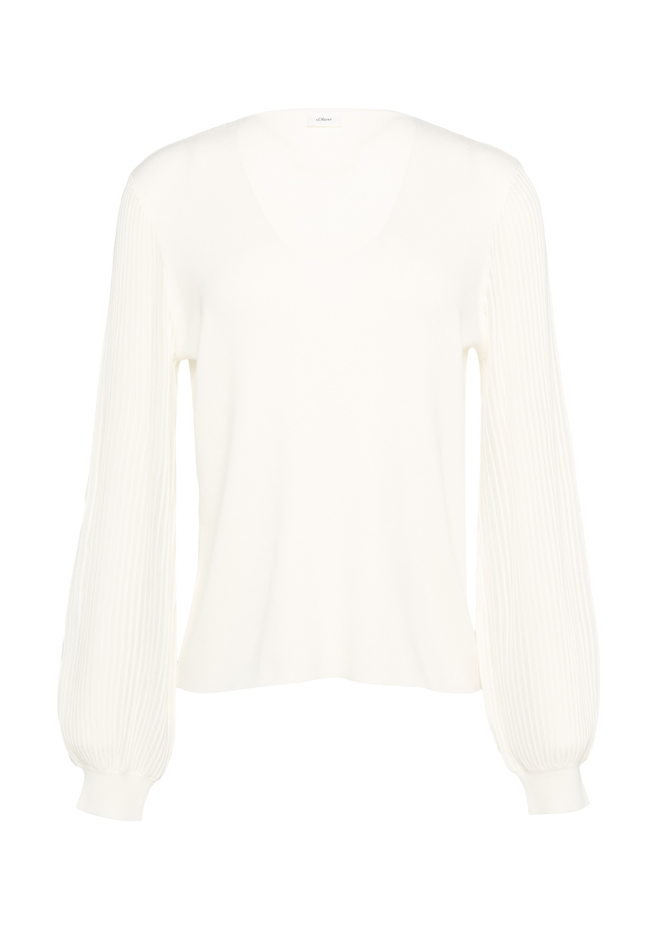 s.Oliver BLACK LABEL Trui in Wit: voorkant