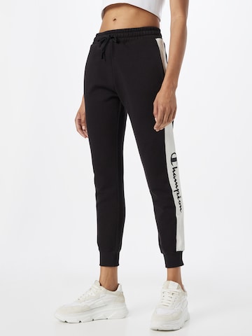 Champion Authentic Athletic Apparel Tapered Pants in Black: front
