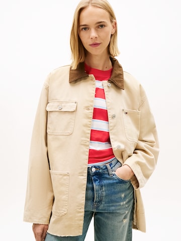 Tommy Jeans Övergångsjacka i beige: framsida
