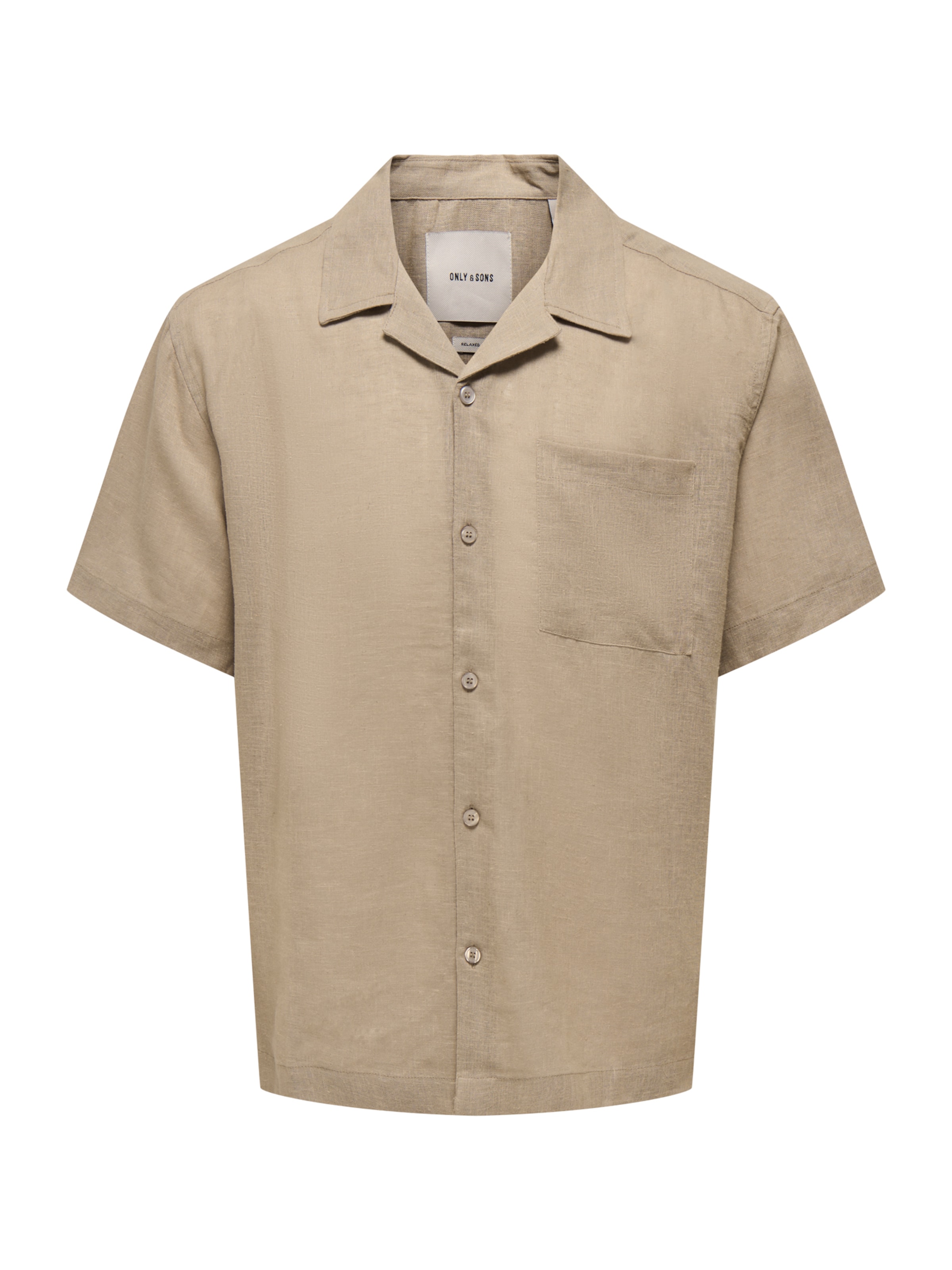 Only & Sons Button Up Shirt 'ONSLaurence' in Brown: front