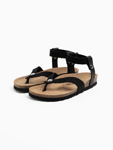 Flip-flops 'Spiral' de la Bayton pe negru