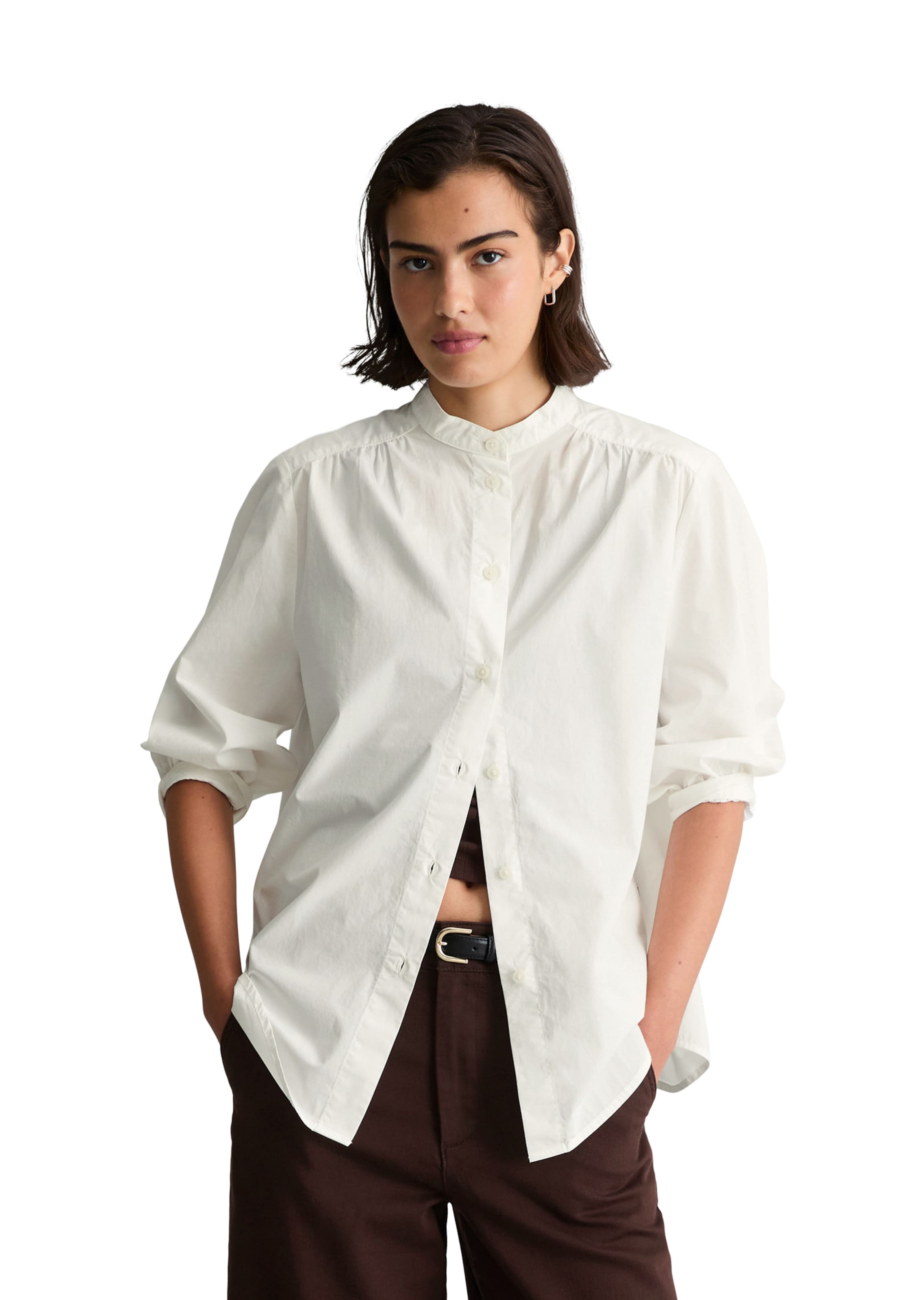 Marc O'Polo DENIM Bluse in Weiß: Vorderseite