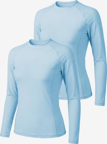 MEETWEE T-Shirt Sportbadeanzug '2 Pack UV protection T-Shirt' in Blau: Vorderseite