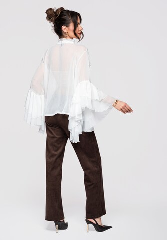 Ombre Bluse 'OW-SH-E0008' in Weiß