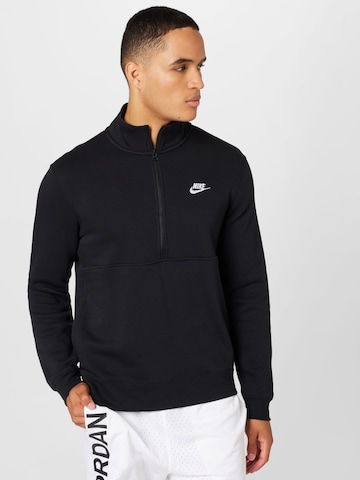 Nike Sportswear Μπλούζα φούτερ σε μαύρο: μπροστά