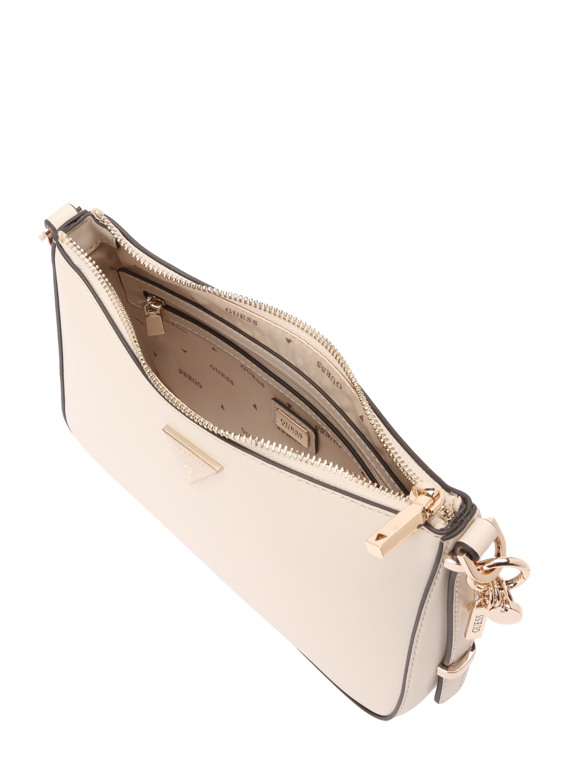 GUESS Τσάντα ώμου 'DARYNA II TOP ZIP SHOULDER BAG' σε μπεζ