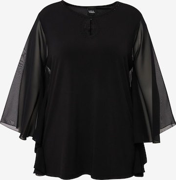 Ulla Popken - Camisa em preto: frente