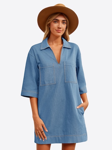 Imily Bela Kleid in Blau: Vorderseite