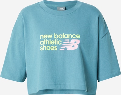 new balance Majica u cijan plava / limeta zelena / roza, Pregled proizvoda
