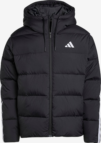juoda ADIDAS SPORTSWEAR Sportinė striukė 'ESS': priekis