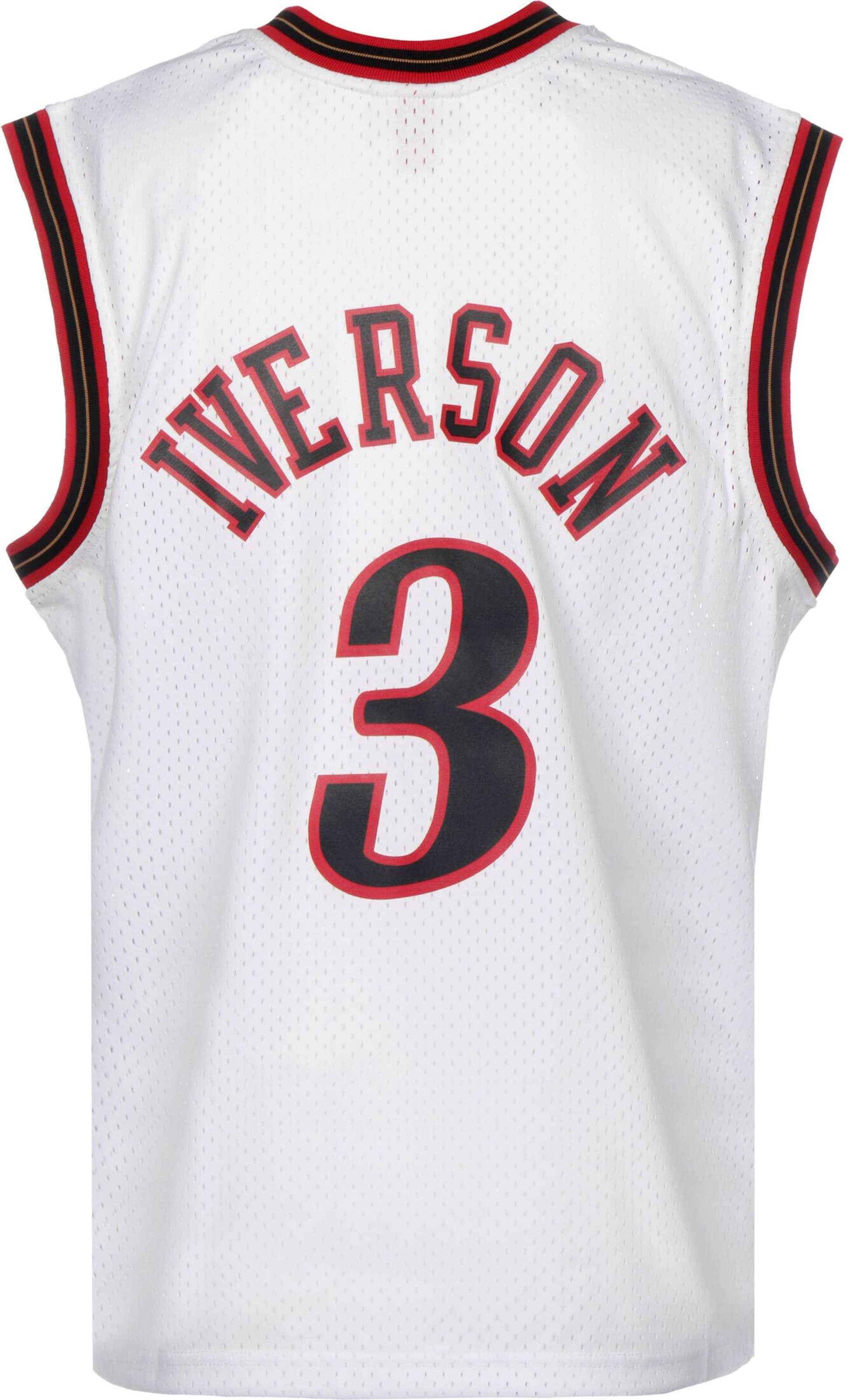 Mitchell & Ness Shirt 'NBA Swingman Philadelphia 76ers - Allen Iverson' in Wit