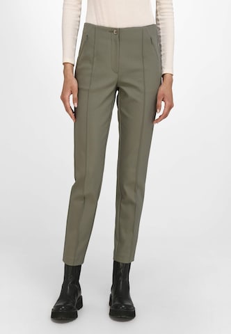 Coupe slim Pantalon Fadenmeister Berlin en vert : devant