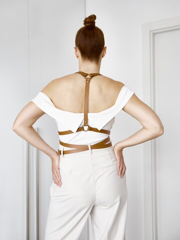 GODDESS Leather - Cinturón 'Harness ARTEMIS' en marrón