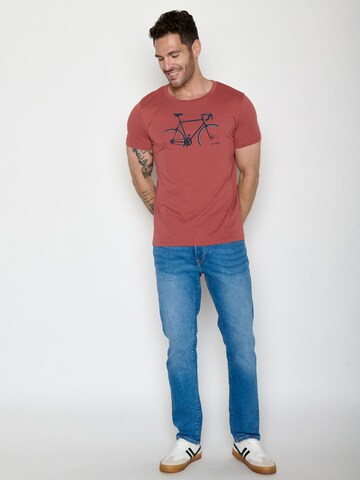 GREENBOMB Shirt 'Guide Bike Crop' in Red