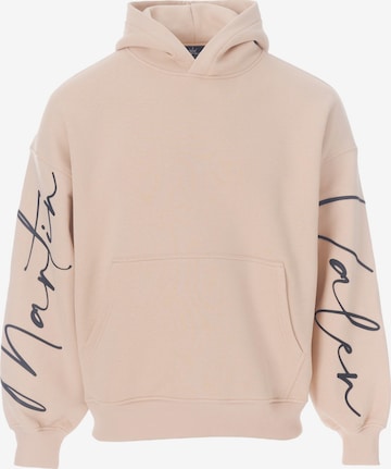 Sweat-shirt MARTIN VALEN en beige : devant