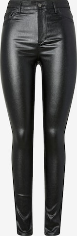 PIECES Skinny Housut 'PCHighskin' värissä musta: etupuoli