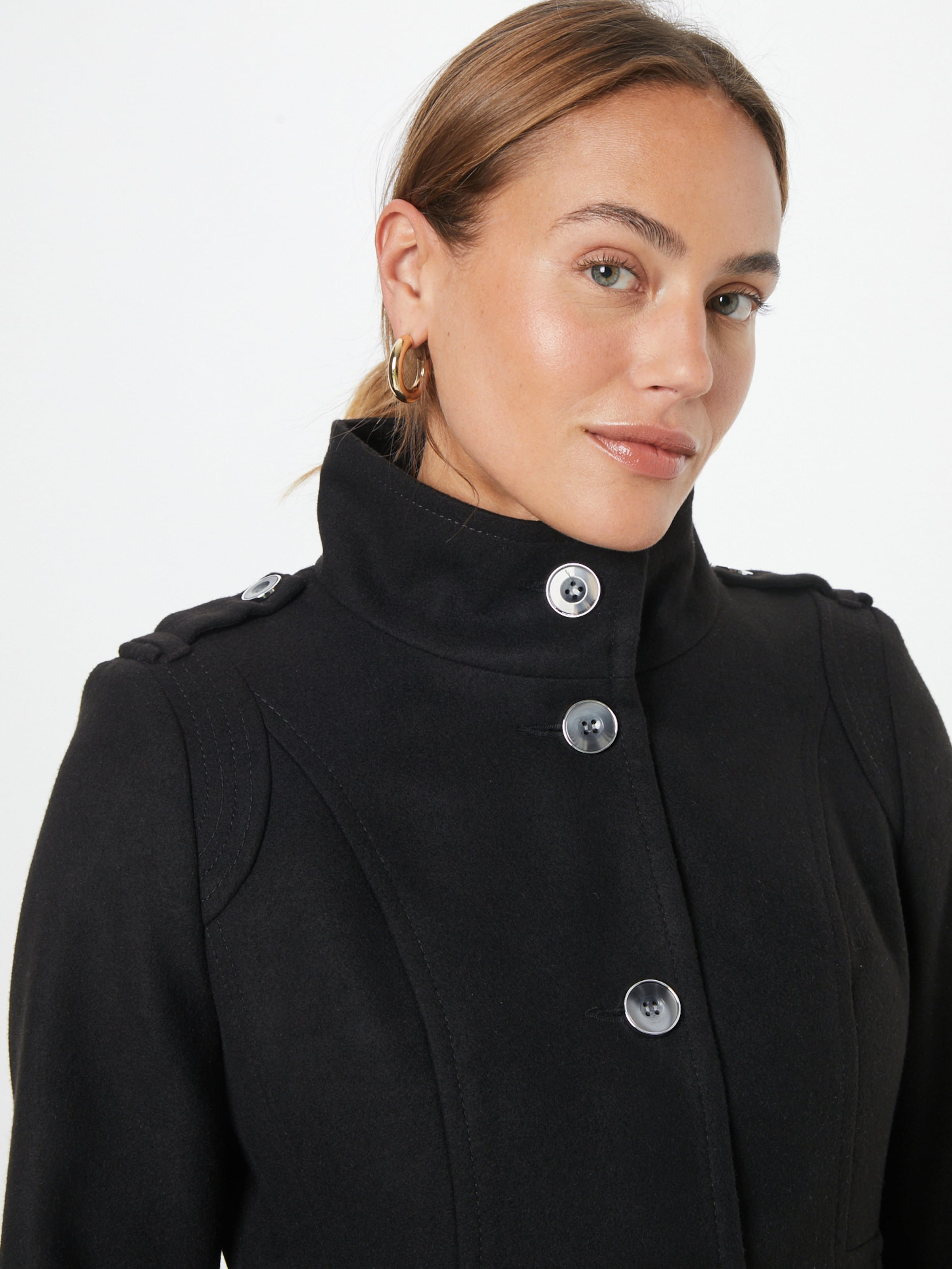 Wallis black clearance faux wool coat