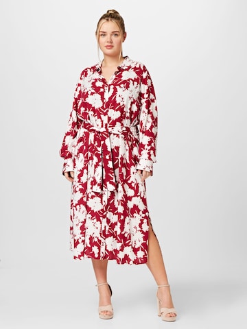 Persona by Marina Rinaldi Shirt Dress 'DONNA' in Red: front