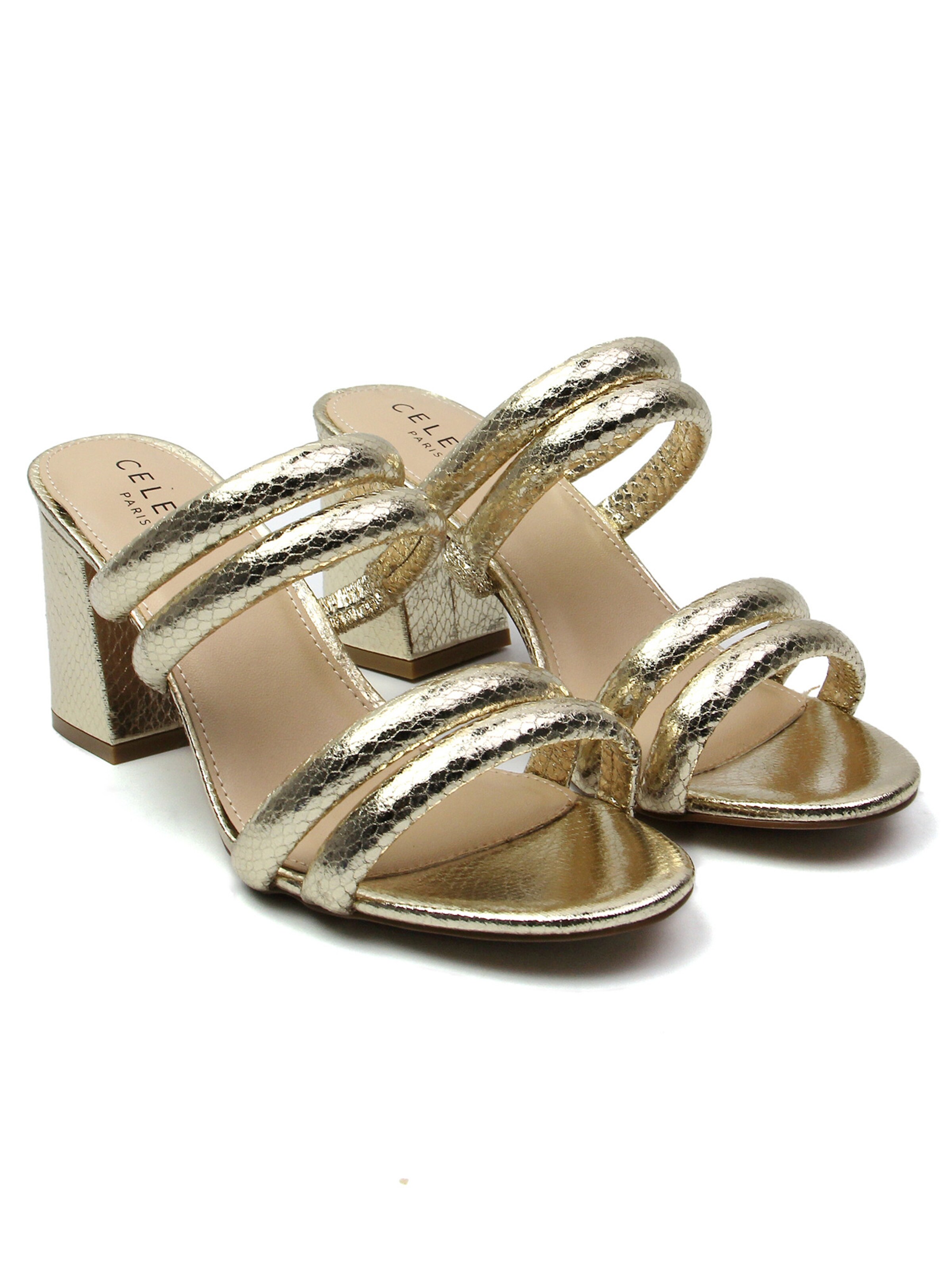 Celena - Sandália 'Cristina' em ouro