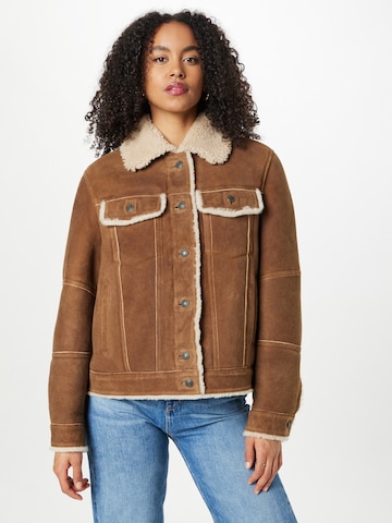 DRYKORN Between-Season Jacket 'BRASA' in Brown: front