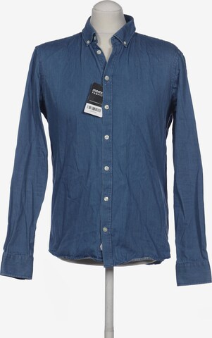 Casual Friday Button Up Shirt in M in Blue: front