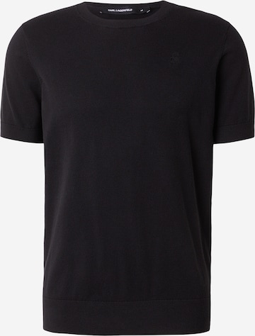Pull-over Karl Lagerfeld en noir : devant