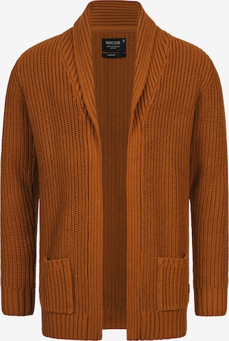 INDICODE JEANS Knit cardigan in Brown: front