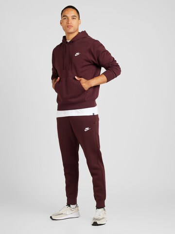 Nike Sportswear Rovný strih Mikina 'Club Fleece' - Červená