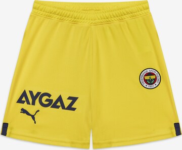 PUMA Regular Workout Pants 'Fenerbahçe S.K.' in Yellow: front