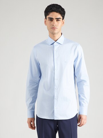 Slim fit Camicia 'DOBBY' di Michael Kors in blu: frontale