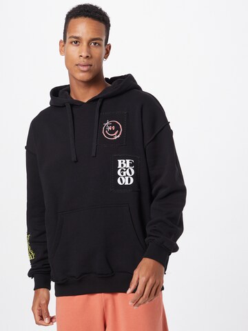 ABOUT YOU Limited Hoodie 'Leo' by Jannik Stutzenberger' (GOTS) in Schwarz: predná strana