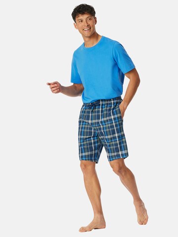 SCHIESSER Pajama pants ' Bermuda - Mix + Relax ' in Blue: front