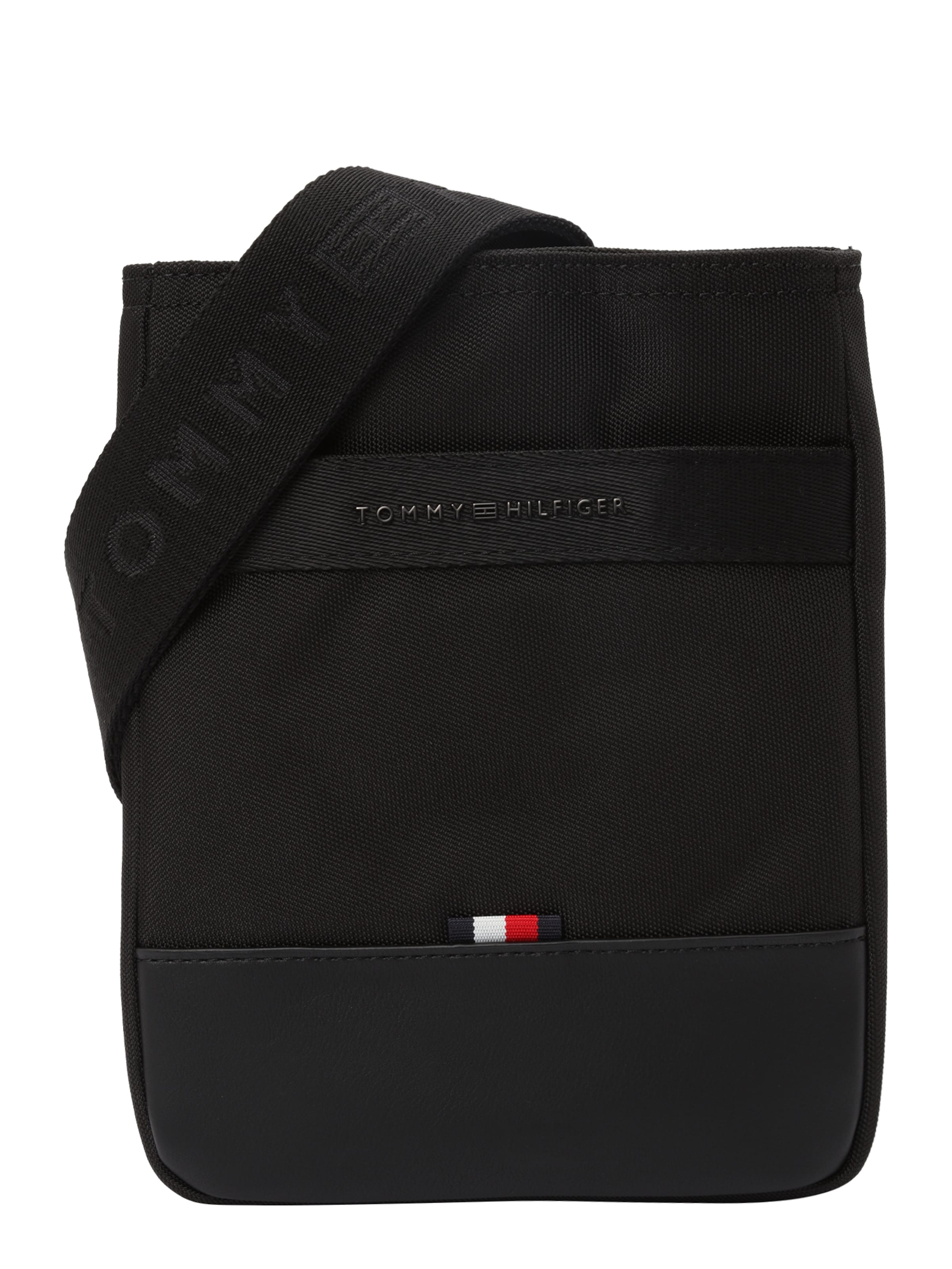 TOMMY HILFIGER Axelremsväska i svart: framsida