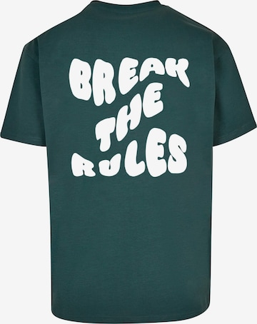 T-Shirt 'Break The Rules' Merchcode en vert
