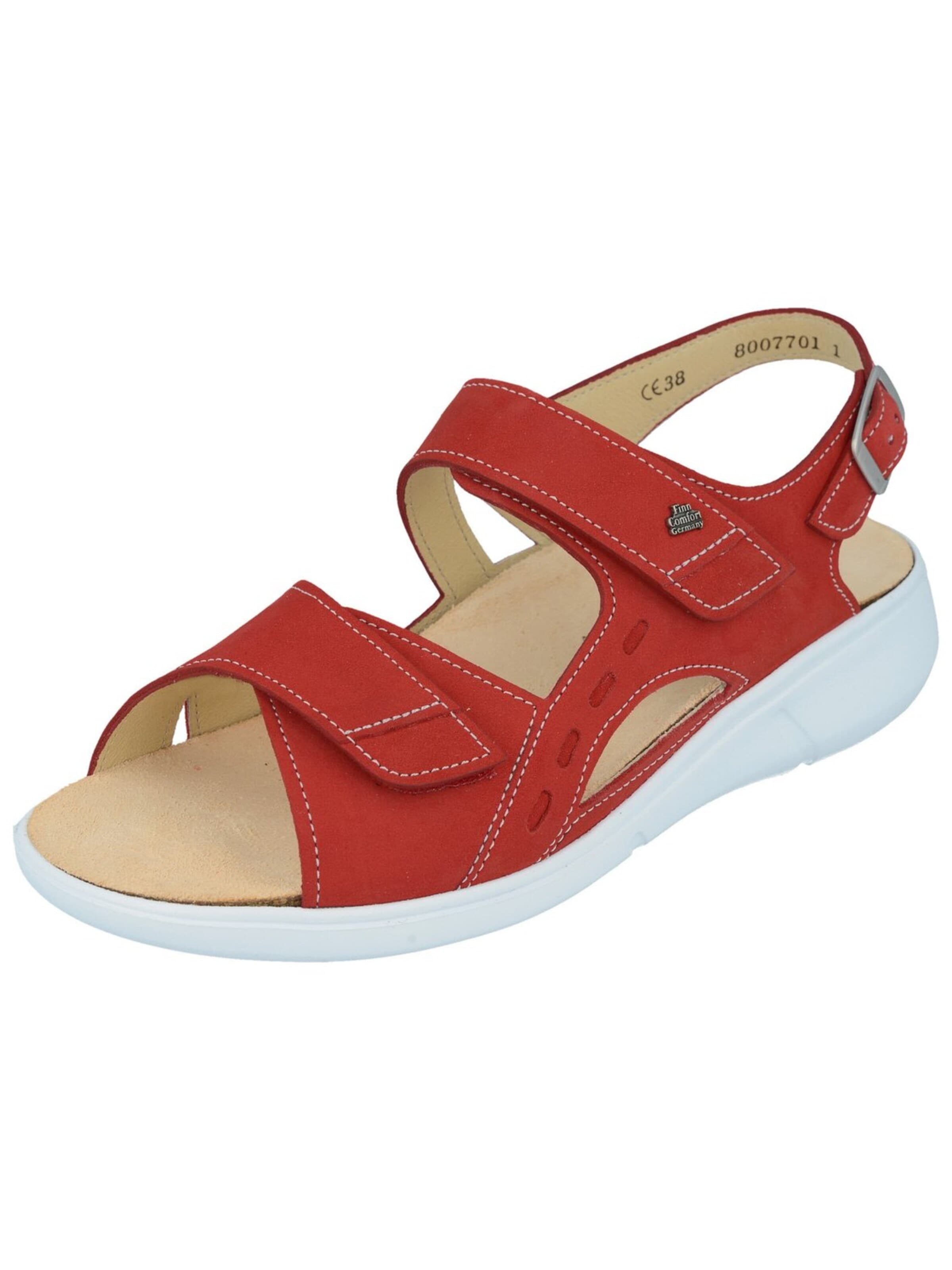 Finn Comfort Sandaal in Rood: voorkant