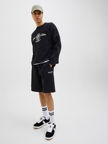 JACK & JONES Bő szár Nadrág 'JPSTBILL FLETCHER' - fekete